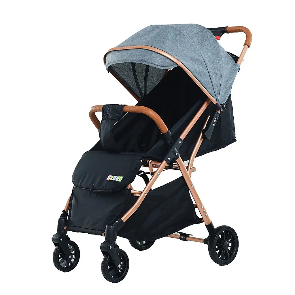 Cărucior pentru copii KIDDO 6607 pliabil, spătar reglabil, copertină mare, 0-36 luni, max. 22 kg