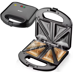 Sandwich-maker RAF 264S, Multifunctional, AT PERFORMANCE, Fata Dubla, 850 W, negru